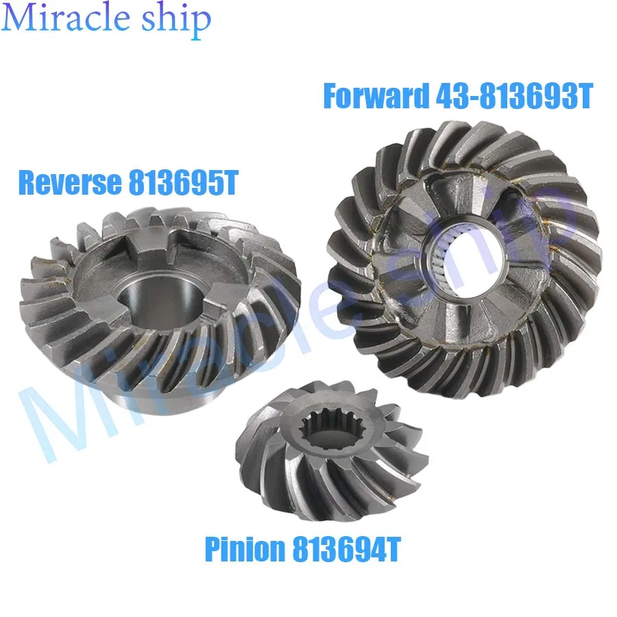 

813693 Gear Kit for Mercury Mercruiser Outboard Motor 50HP 55HP 60HP Forward 43-813693T Pinion 43-813694T Reverse 813695T