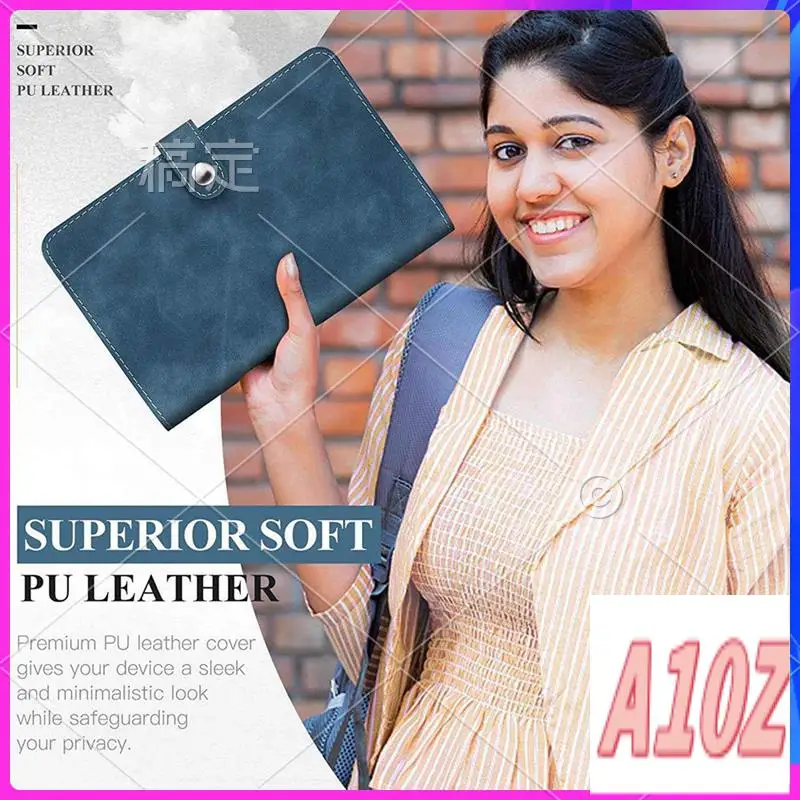 

0Z-PU Leather Binder Notebook Binder Cover Blue With Clear Plastic A6 Binder Envelope Bag Blue