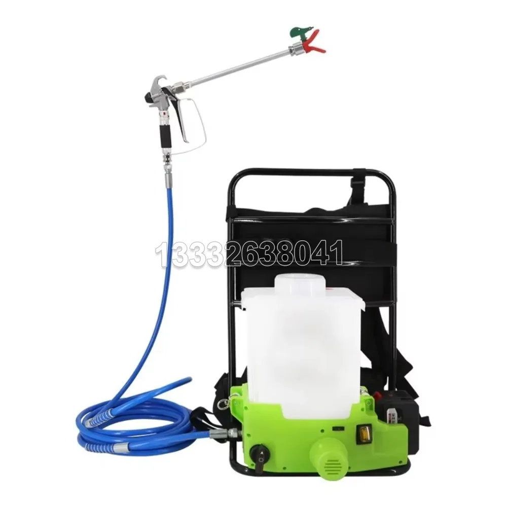 500W 21V Piston Type Lithium Battery 220V Power Backpack Spraying Machine, High-pressure Airless Spraying Machine,Latex Paint
