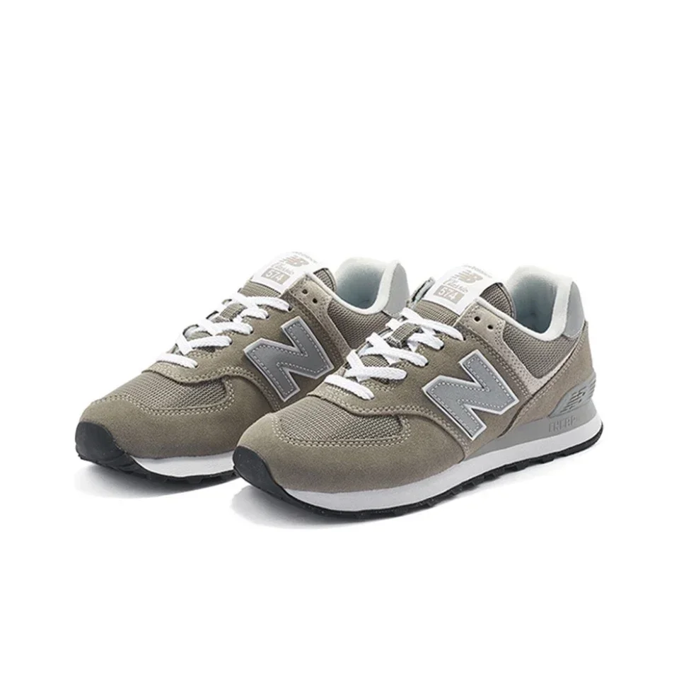 Оригинальные кроссовки New Balance NB 574 Classic Vintage из сетчатой ткани из искусственной кожи, повседневные мужские и женские кроссовки темно-синего цвета ML574EVG