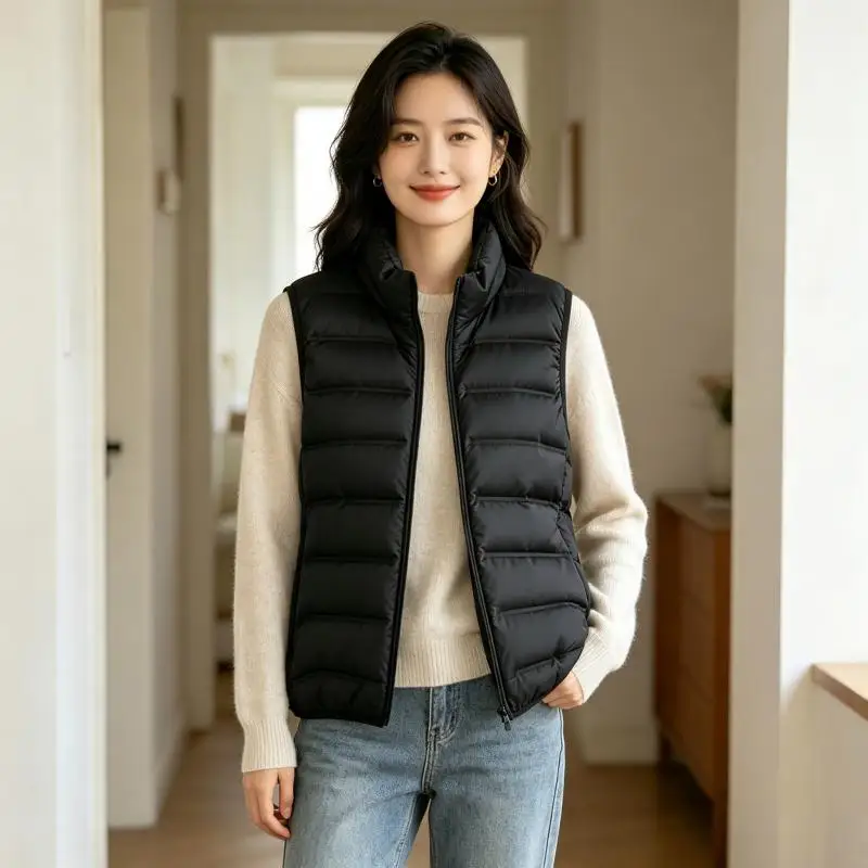 Woman Vest Autumn Winter Warm Down Cotton ultralight Vests Female Waistcoat Women's Sleeveless Jacket Vest Coat