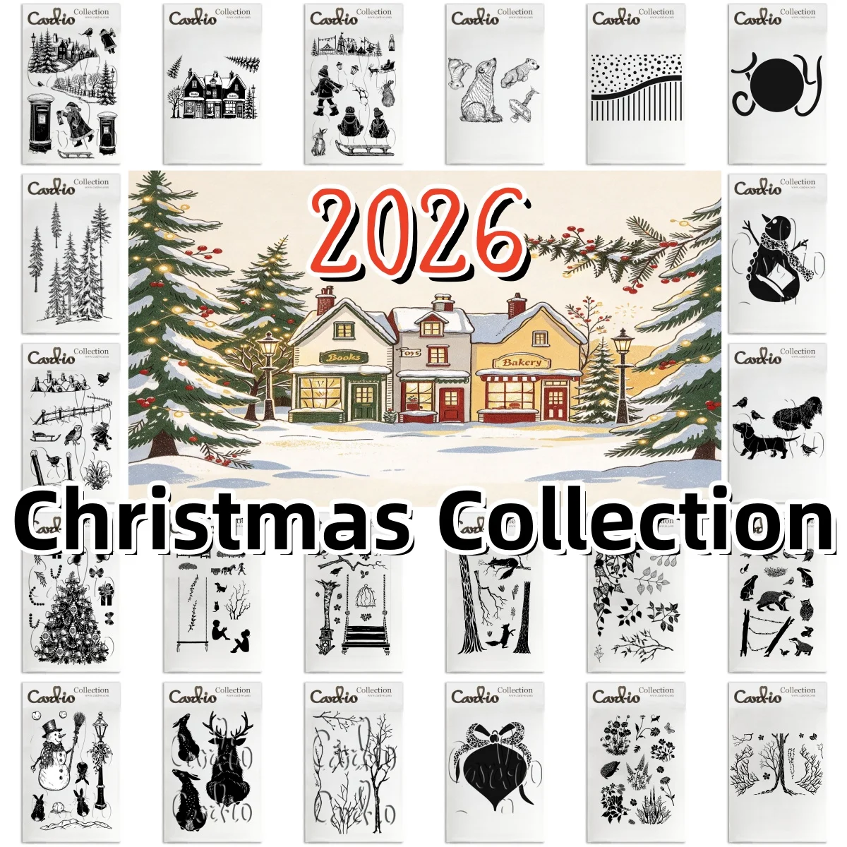 Magical Christmas Multibuy Collection 2026 Santa Forest Clear Stamps Stencil for DIY Making Card Scrapbook Embossed Paper Craft