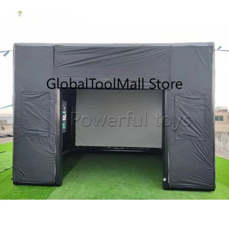 Factory Hot Sell Quick Assembly Inflatable Training Golf Speed Cage Tent Full Swing Inflatable Golf Simulator Enclosure