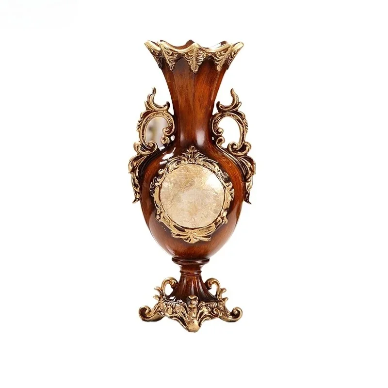 European Classical Baroque Vase Flower Pots Table Decoration Flowers Arrangement Floral Pattern Vases Room Aesthetic Decor