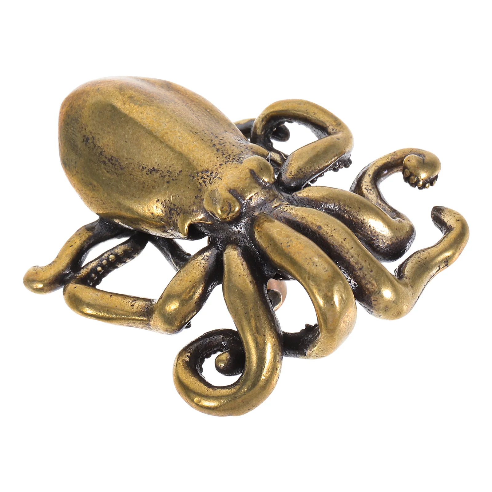 

Octopus Cabinet Knob Brushed Brass Finish For Drawer Wardrobe Handles Vintage Furniture Decor Steampunk Hardware Knobs