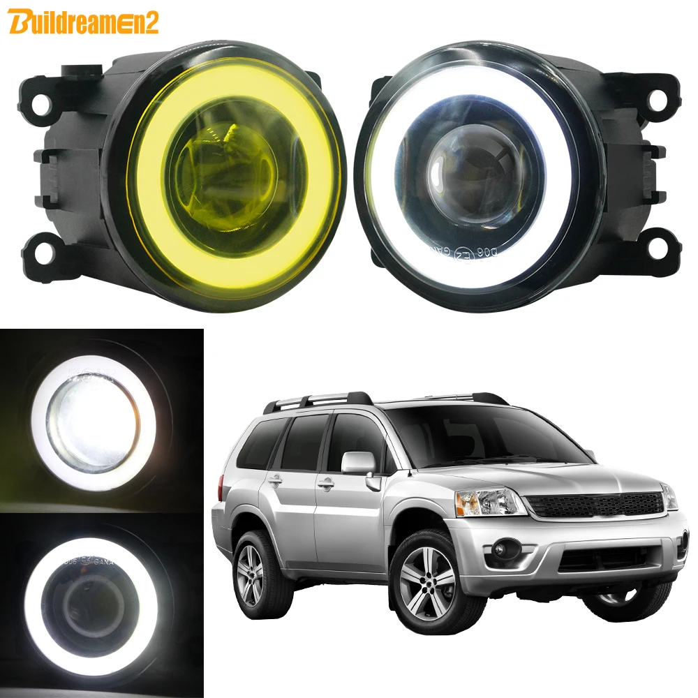 

2 шт. светодиодные противотуманные фары COB с Angel Eye DRL для Mitsubishi Endeavour 2006-2011 30 Вт H11 автомобильные противотуманные фары дневного света 3000LM