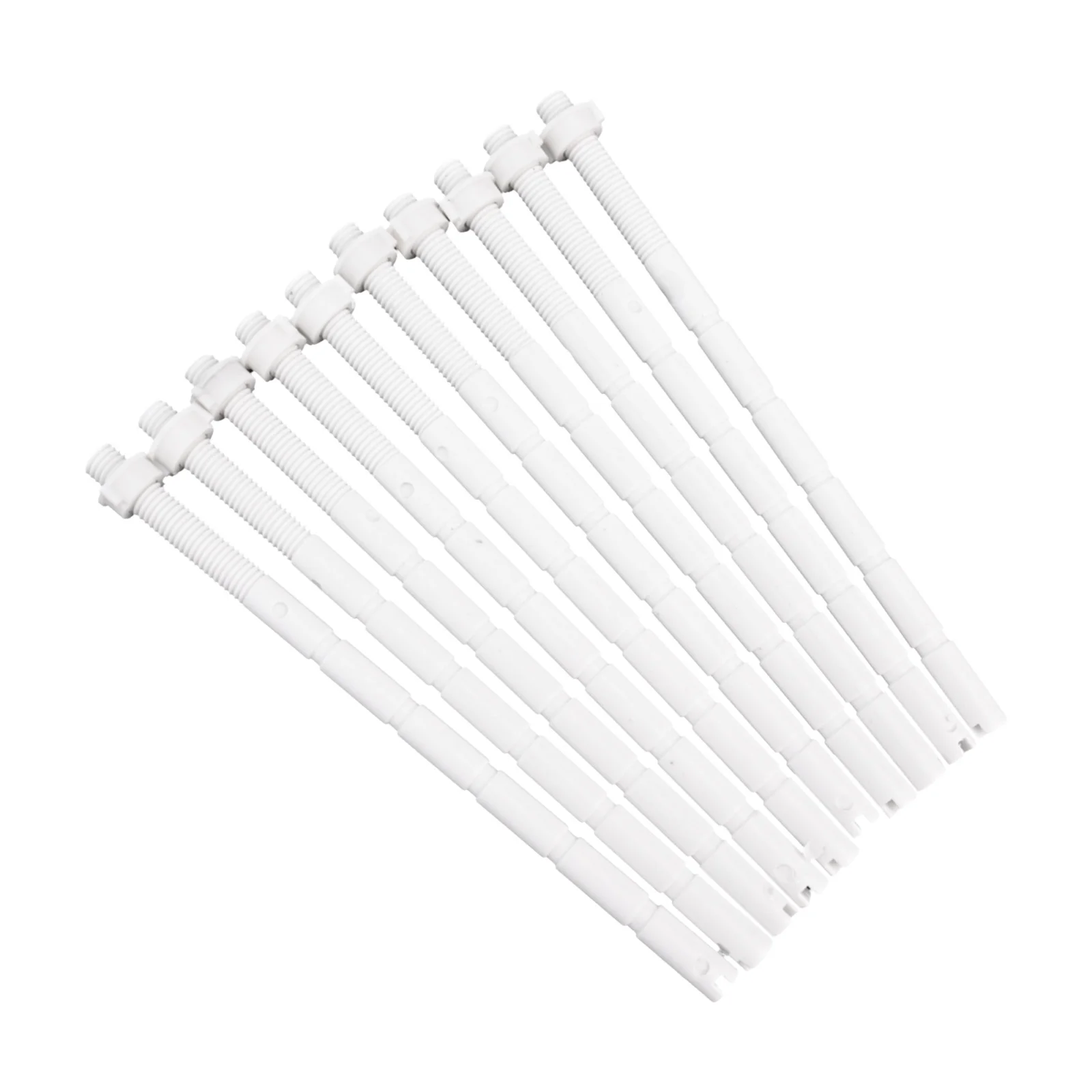 10pcs Bathroom Toilet Flush Button Rods Replacement Set with Dual Push Button Plastic Rods for Toilet Tank Repair