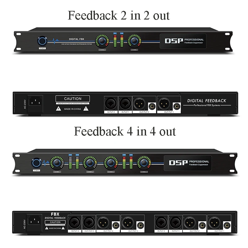 

FBX440 four-in-four-out professional feedback suppressor stage performance conference anti-howling KTV feedback suppressor
