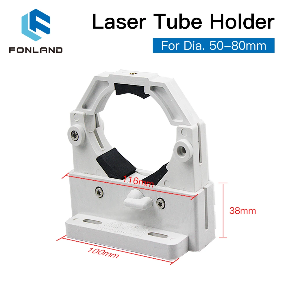 FONLAND CO2 Laser Tube Holder Support Mount Flexible Plastic 50-80mm for 50-180W Laser Engraving Cutting Machine