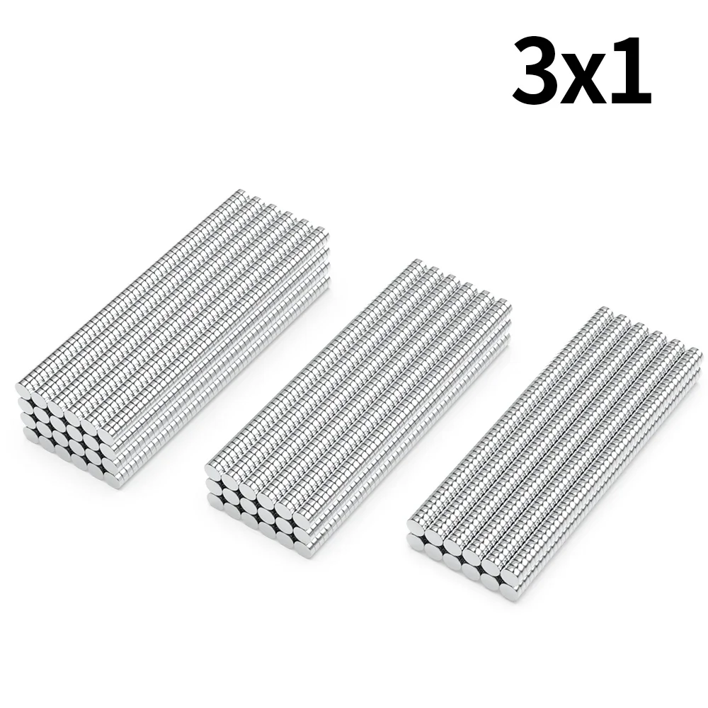 3x1mm N35 Super Strong Neodymium Magnet Round NdfeB Powerful Permanent Magnetic imanes Refrigerator Magnets 3*1