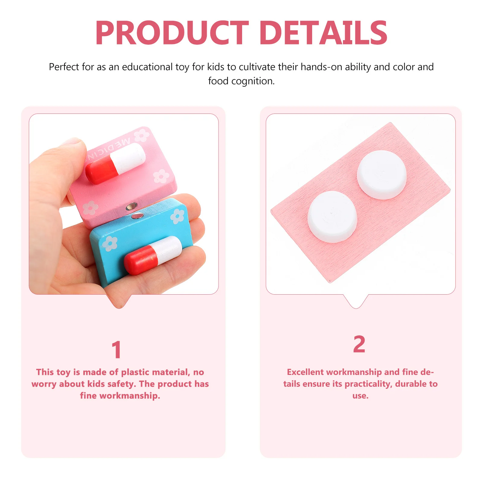 1Set Doctor Kit for Children Pretend Play Medical Role Simulation Educational Stethoscope Syringe Hospital Interactive Set