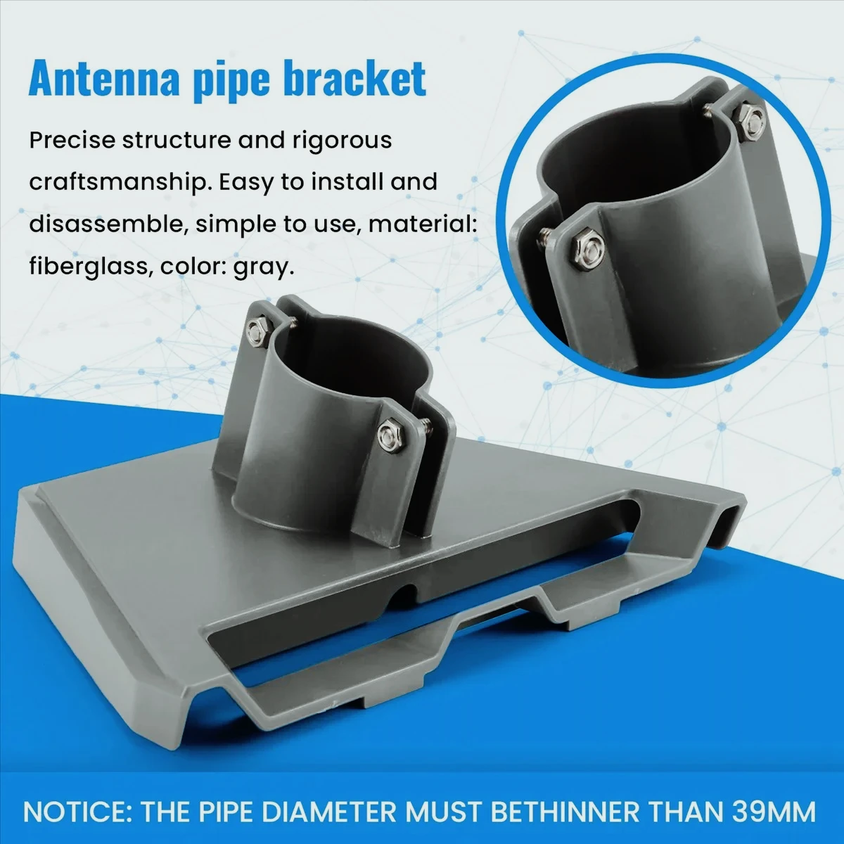 For Starlink Gen 3 Pipe Adapter Round Tube Adapter Pole Mount Bracket for Starlink V3 Plate Roof Mount Accessories M