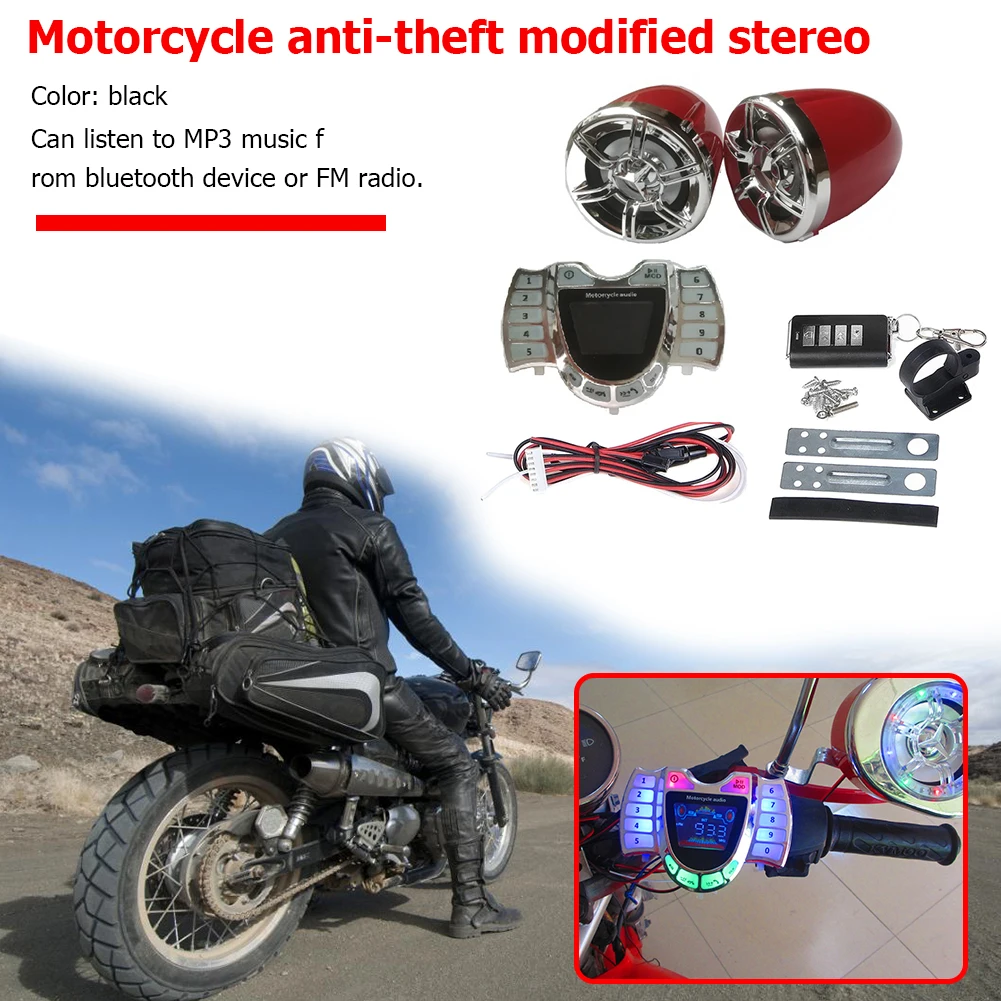 Motorcycle Bluetooth-compatible Sound System Elaborate Manufacture Prolonged Durable Waterproof Stereo Speakers Radio USB