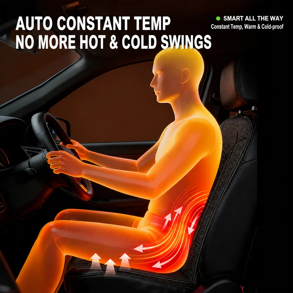 12V Car Heated Seat Cushion Winter Warmer Pad Dual Level Fast Heating Car Seat Heating Cover Auto Interior Accessories 1/2PCS