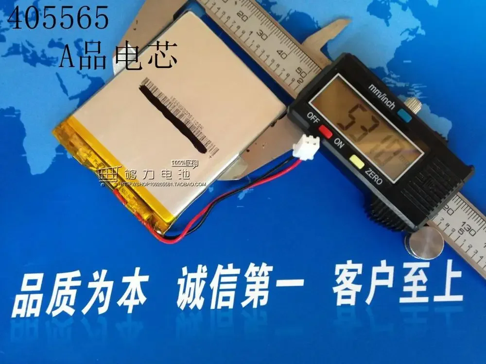 بطارية ليثيوم بوليمر جديدة 3.7 فولت، 405565   كتاب إلكتروني بقدرة 2000 مللي أمبير في الساعة، قارئ إلكتروني، GPS PSP Mail قابل لإعادة الشحن، Li-ion CellA جيد