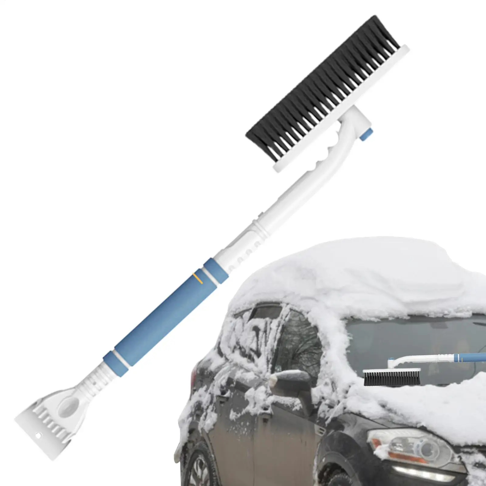 

Регулируемая щетка для снега с длинной ручкой для автомобиля со скребком для льда для внедорожника, грузовика, лобовое стекло, стекло, окон, инструмент для зимней чистки