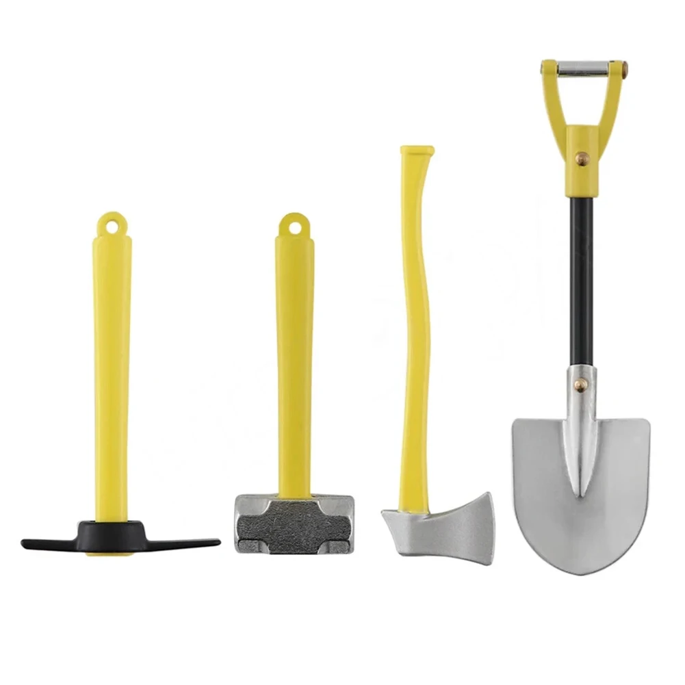 

1/10 Scale RC Crawler Accessories Metal Shovel Hammer Pickaxe Axe for SCX10 TRX4