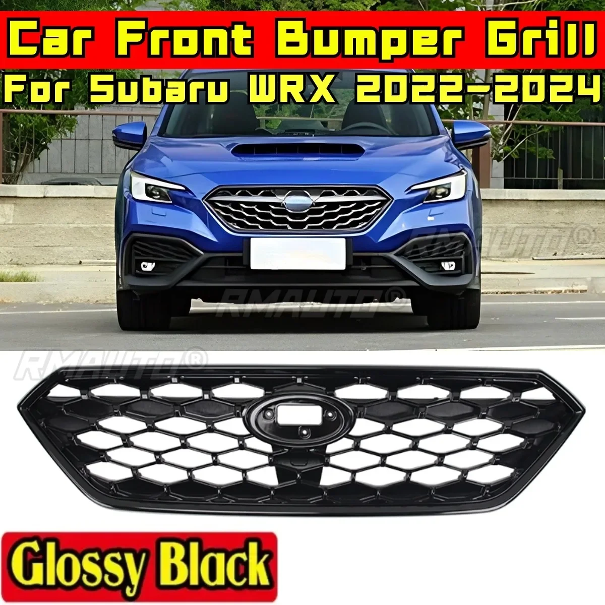 For WRX 2022-2024 Body Kit Front Bumper Grill Racing Grills Front Grill For Subaru WRX 2022-2024 Car Accessories