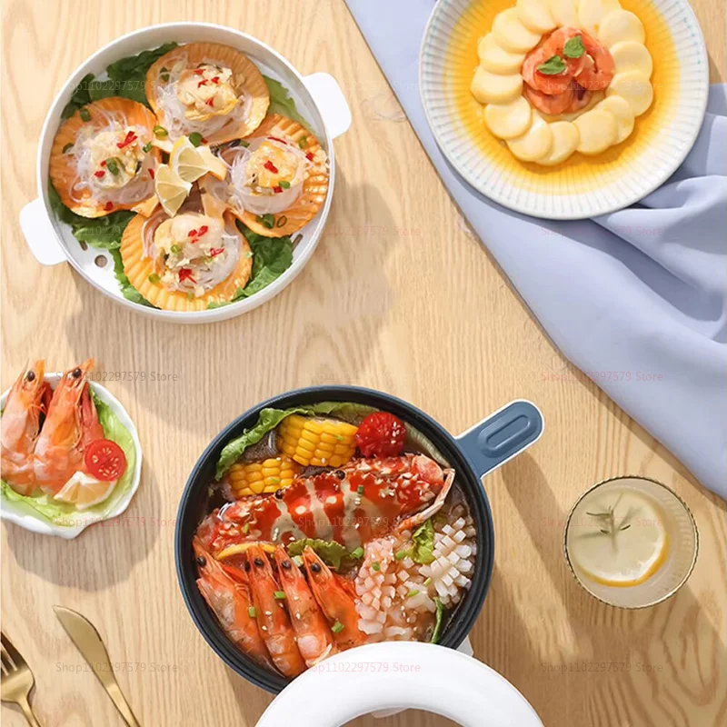 وعاء تسخين كهربائي لطباخ الأرز صغير متعدد الوظائف محمول للتبخير مقلاة غير لاصقة للمطبخ المنزلي 1-2 أشخاص