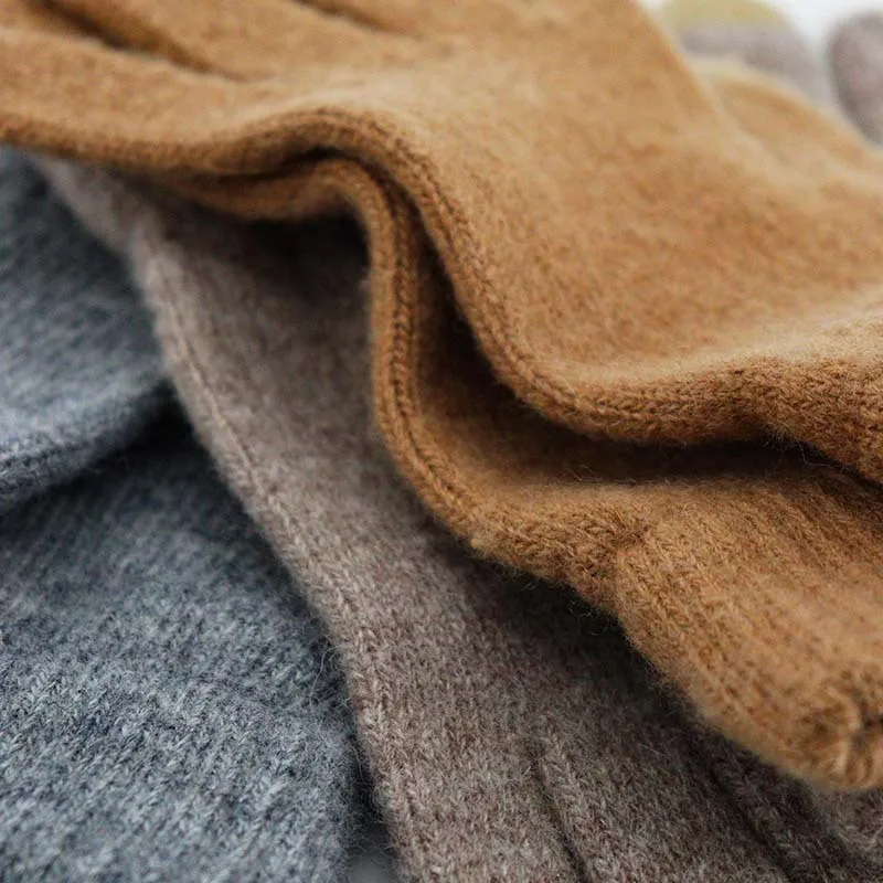 High Quality 90%Wool Gloves Women's Autumn Winter Warm Can Touch Screen Riding Windproof Women's Cold-proof Sports Simple Gloves