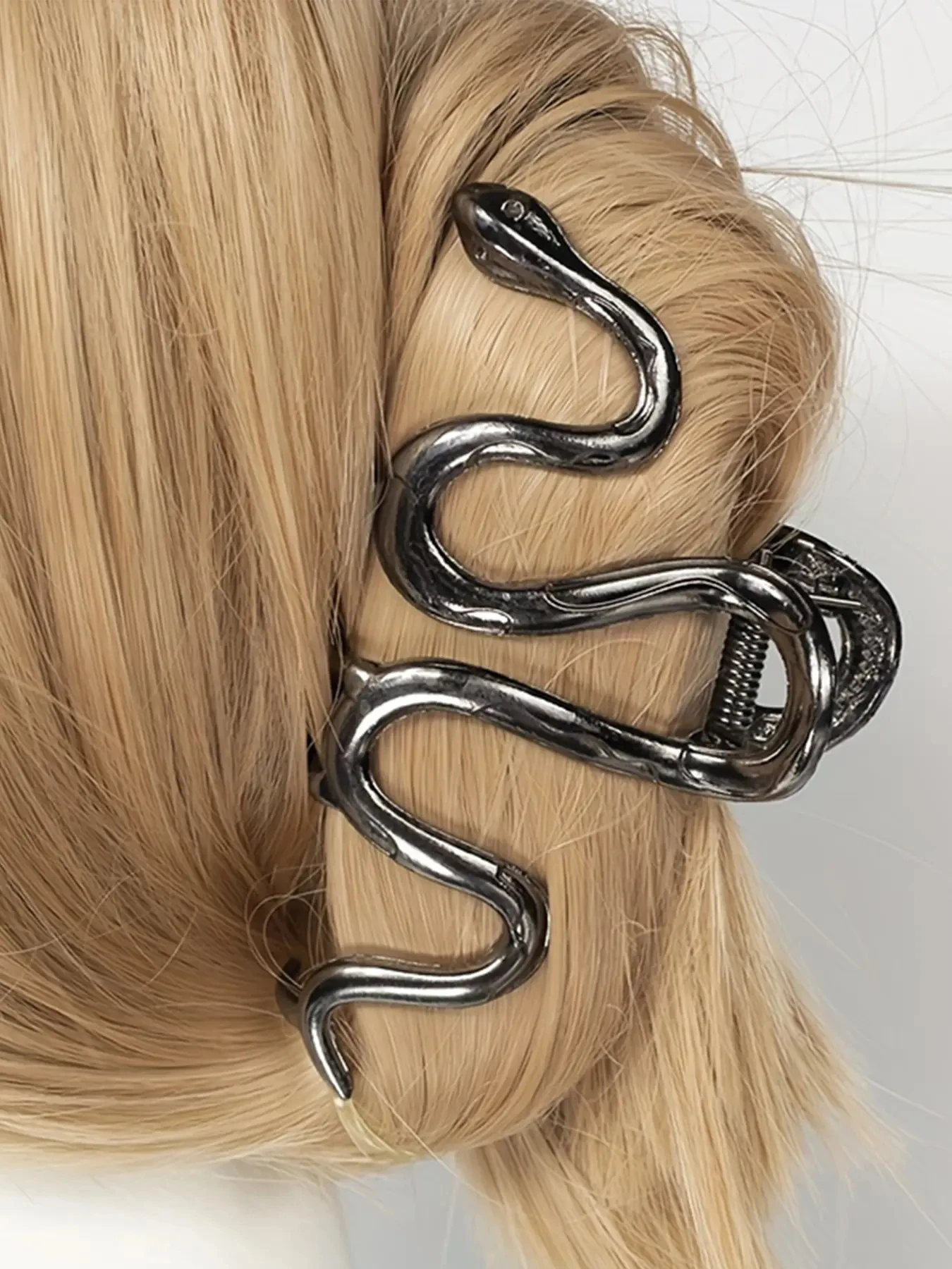 Krab Haarclip Slang Haar Krab Haarclip Vrouwen Zilver Zwart Haarspelden Haar Klauwen Voor Meisjes Paardenstaart Haarspeldje Haaraccessoires