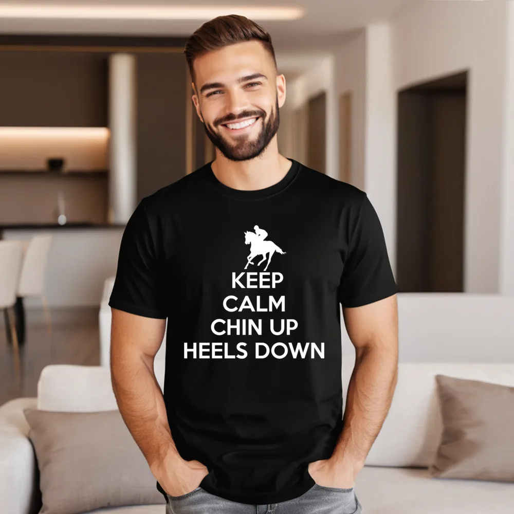 Crewneck Keep Calm Chin Up Heels 100% Cotton Youth Tshirts Design Short Sleeve Tops & Tees Newest Printed On Tops Tees