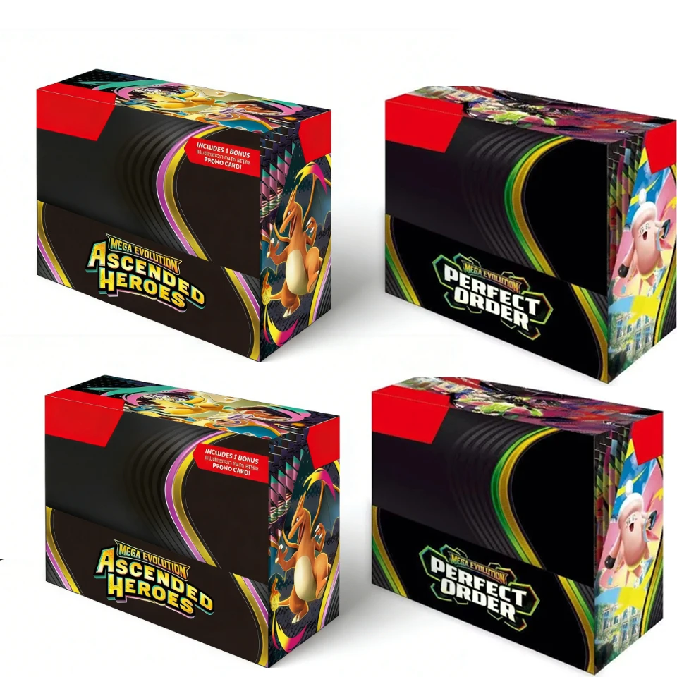 Pokémon Card Mega Evolution PERFECT ORDER Ascended Heroes Phantasmal Flames Game Cartoon Booster Battle Transaction Card