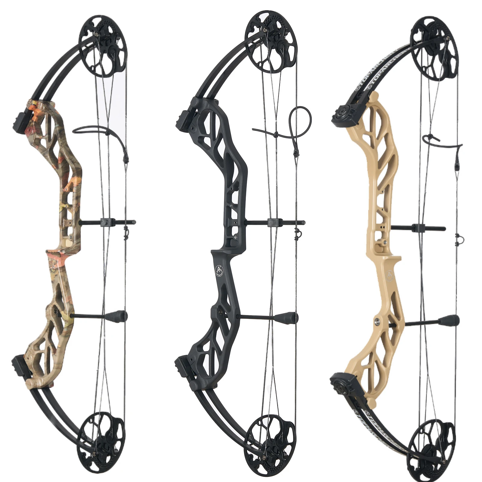 Toparchery Compound Bow 19-70lbs 80% Let Off Aluminum Alloy Right Hand Outdoor Target Shooting Hunting