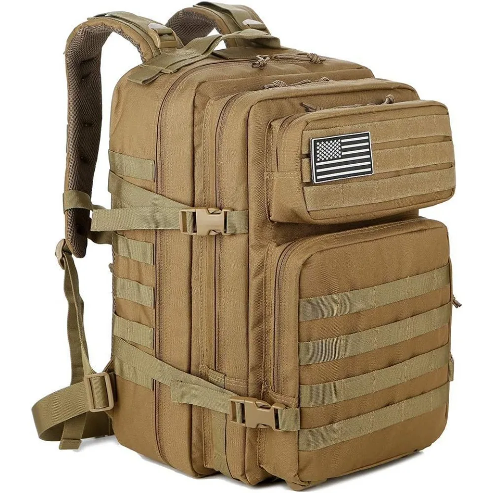 45L 3P Tactical Backpack Large Capacity MOLLE Outdoor Camping Hiking Backpack Multifunctional Sports Assault Rucksack