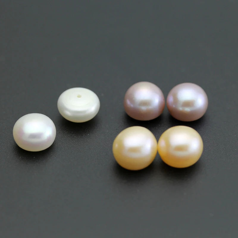 Natural Pearl Loose Beads,Semiround Real Earring Beads For Jewelry DIY Making Gemstone Oysters Pearls Drop Shipping 3 pairs - Image 2
