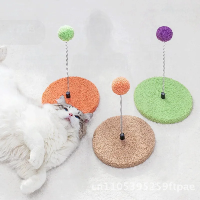 

Self-Entertaining Cat Spring Ball Toy Bite-Resistant Kitten Play Ball Relieves Boredom Girly Pink Forgiving Green Gentleman Gray