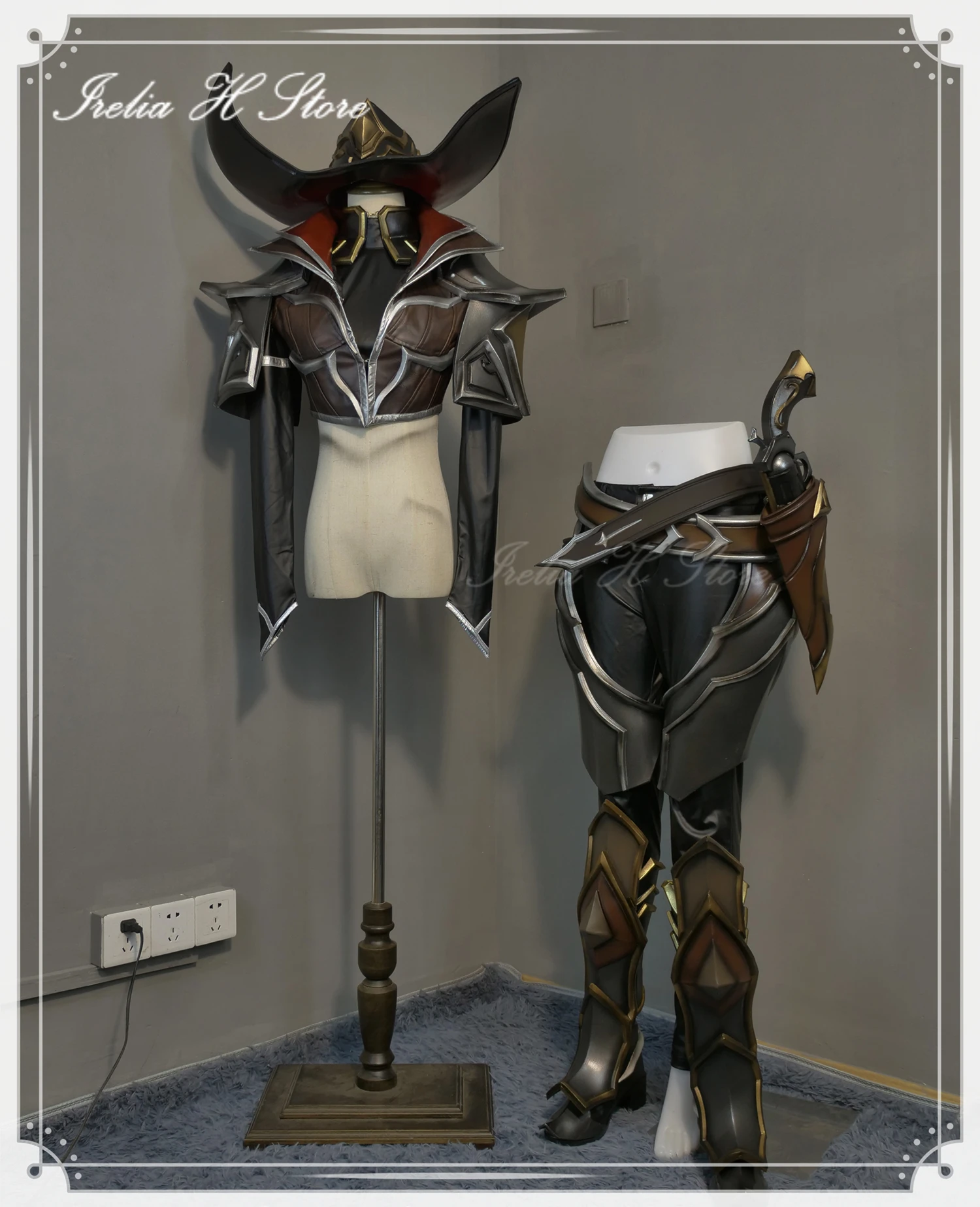 Irelia H Store Custom LOL High Noon Senna Cosplay Costume full set high quality cowboy jacket leather