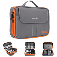 Double Layers Large Capacity Travel Electronic Accessories Organizer Bag, Travel Gadget Carry Case, Fit for iPad,iPhone,Cables