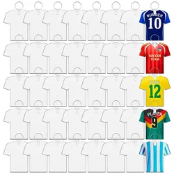120PCS Sublimation Keychain Blanks Double Side Heat Transfer Blanks MDF Key Rings Football Sublimation Keychain Blanks