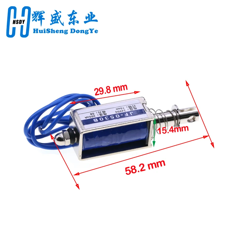 JF-0530B DC 6V 12V 24V Push&Pull type gangbei-0530B Open Frame Electromagnet keepping Force 5N travel 10mm Linear Solenoid