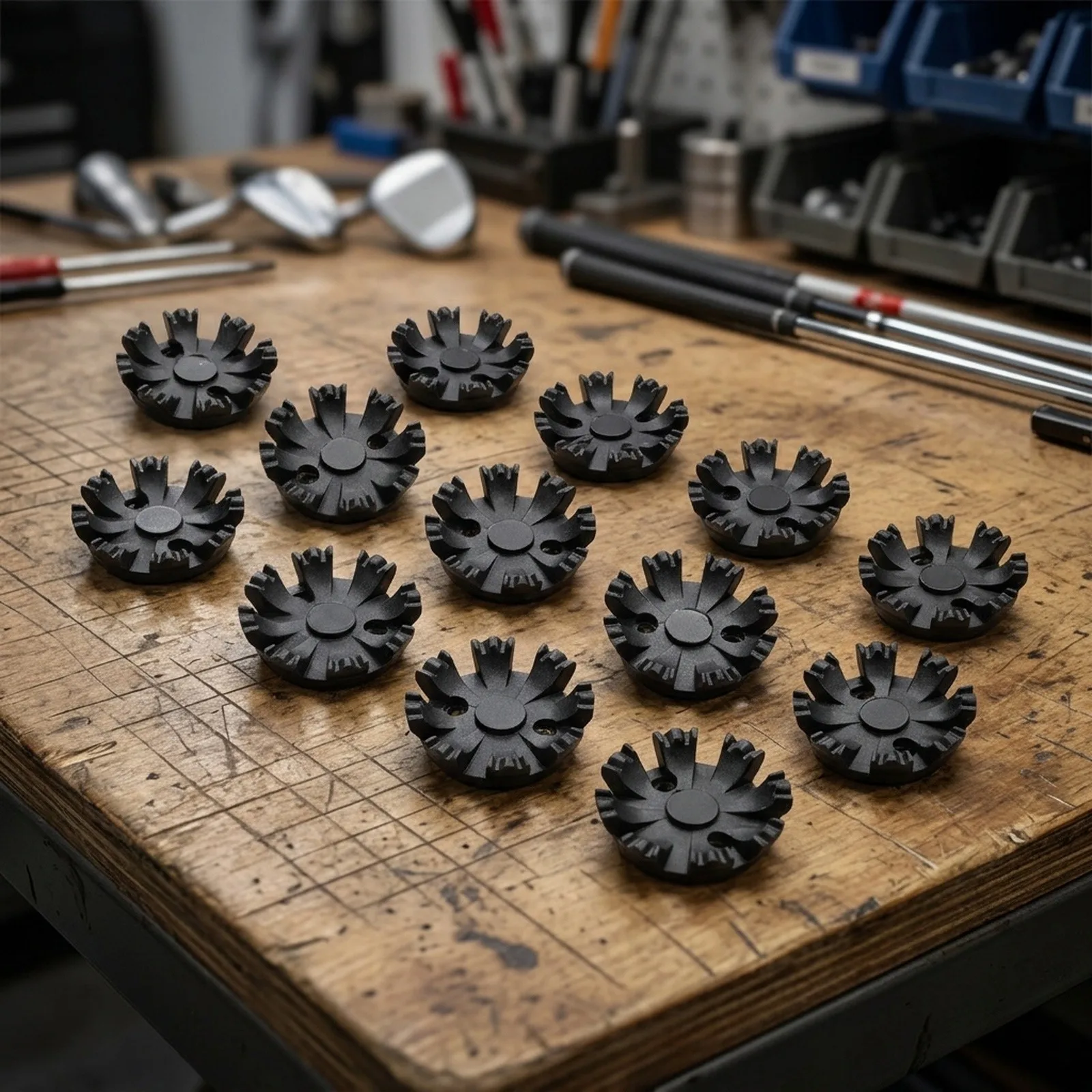 16Pcs Golf Shoes Cleats Rubber Metal Thread Screw Spikes with 8 Contact Points for Enhanced Comfort and Slip Function