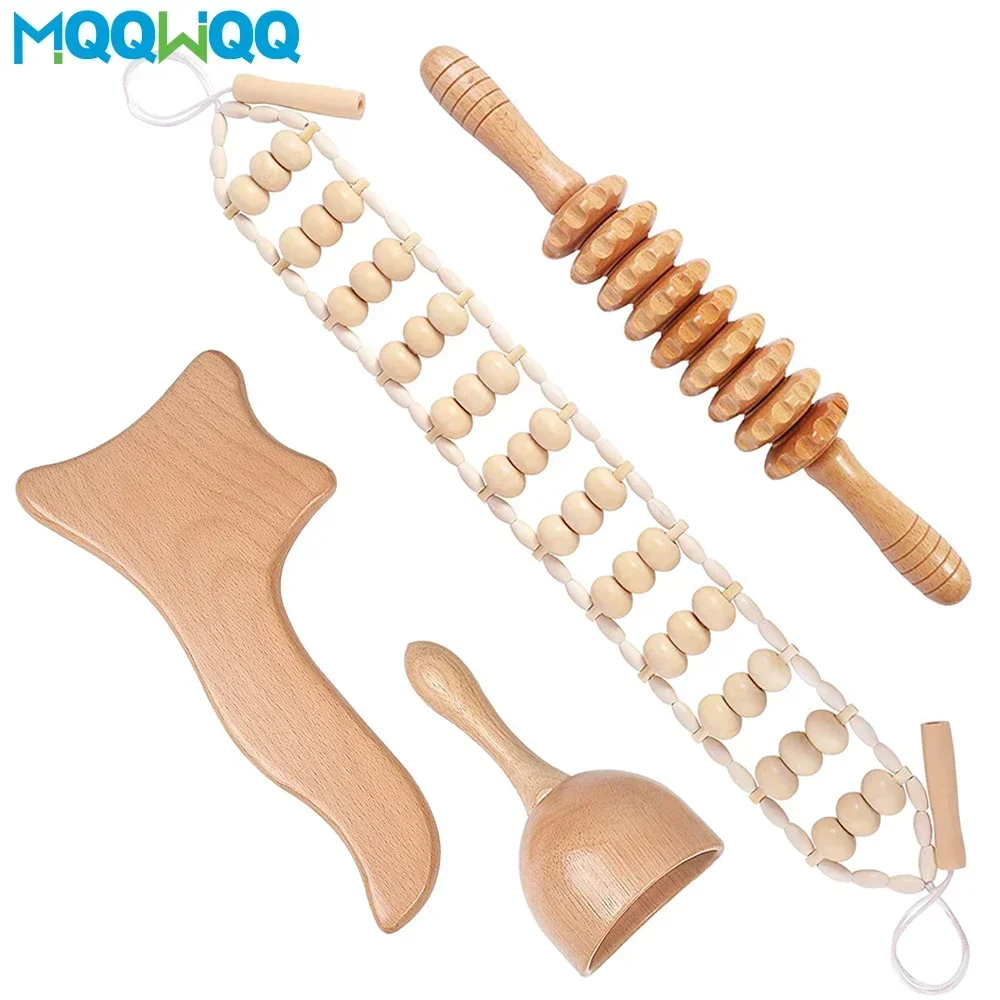 

Wooden Massager Wood Therapy Massage Tools Maderoterapia Kit for Lymphatic Drainage,Muscle Release,Anti-Cellulite,Body Sculpting