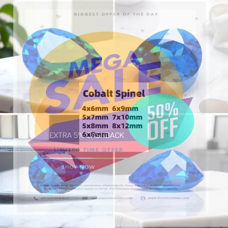 Laboratory Gemstone Sapphire Gemstone Pear Shape DIY Charms Jewelry Earring Rings Making Main Materials Selectable Certificate