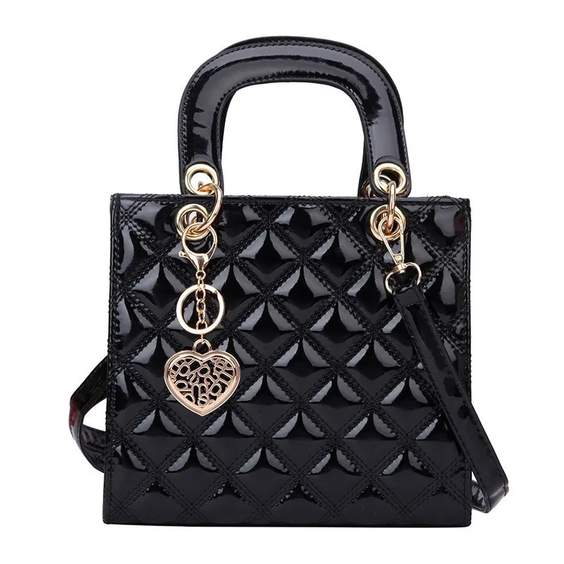 New Women's Small Checkered Car Sewn Decoration Handbag Classic One Shoulder Crossbody Bag Soft Leather High Quality Women's Bag