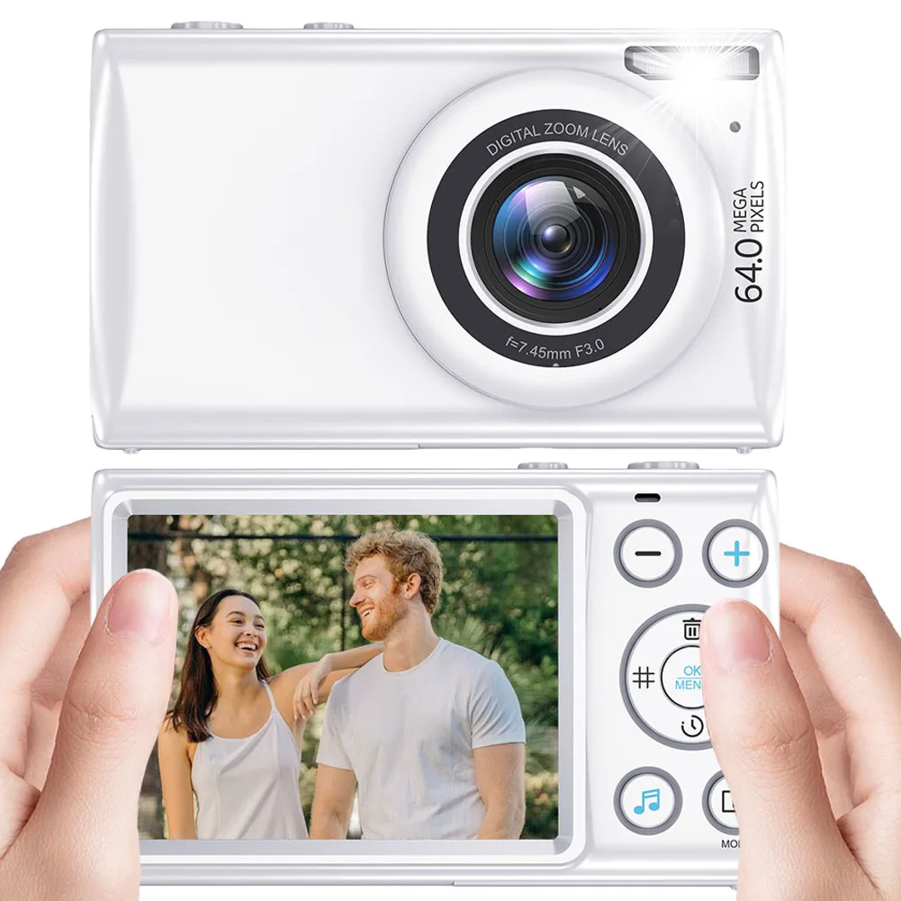 4K Digital Camera Video Camera 18X Digital Zoom 64MP Compact Cameras Autofocus Point Shoot Camera for Beginner