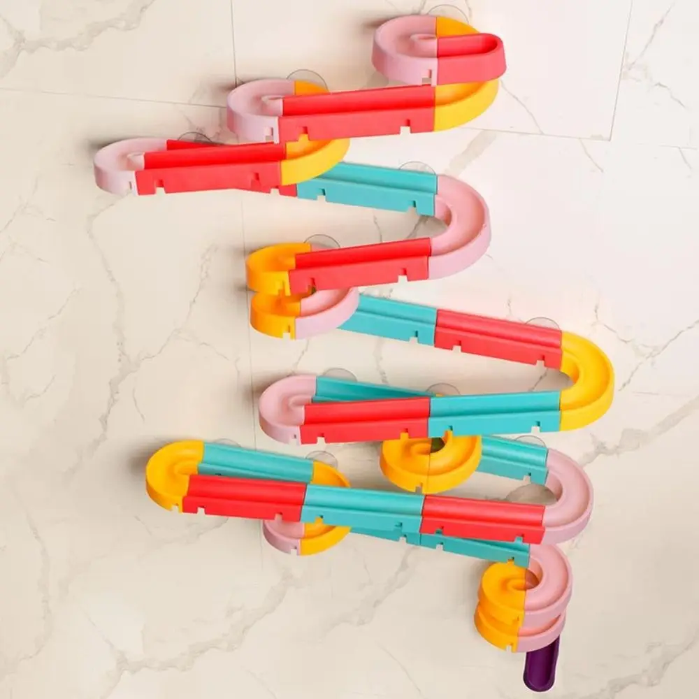 

Cute Baby Assembling Track Slide Colorful Plastic Track Slide Suction Cup Toys DIY Funny Water Slide Track Toy