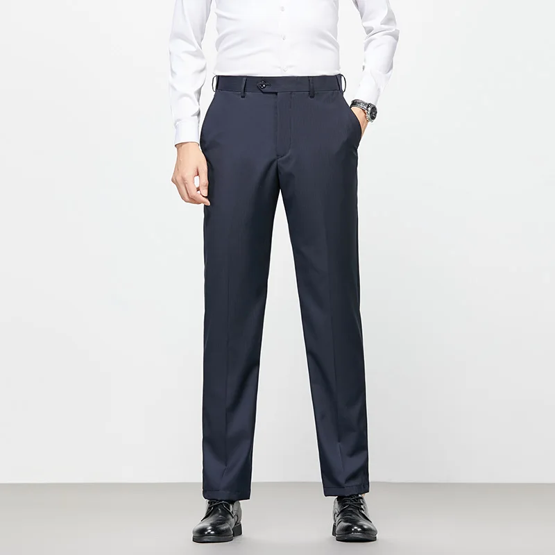 

Высококачественные мужские брюки из тонкой шерсти для вечеринок, свадеб, стильные, повседневные, роскошные, легкие.