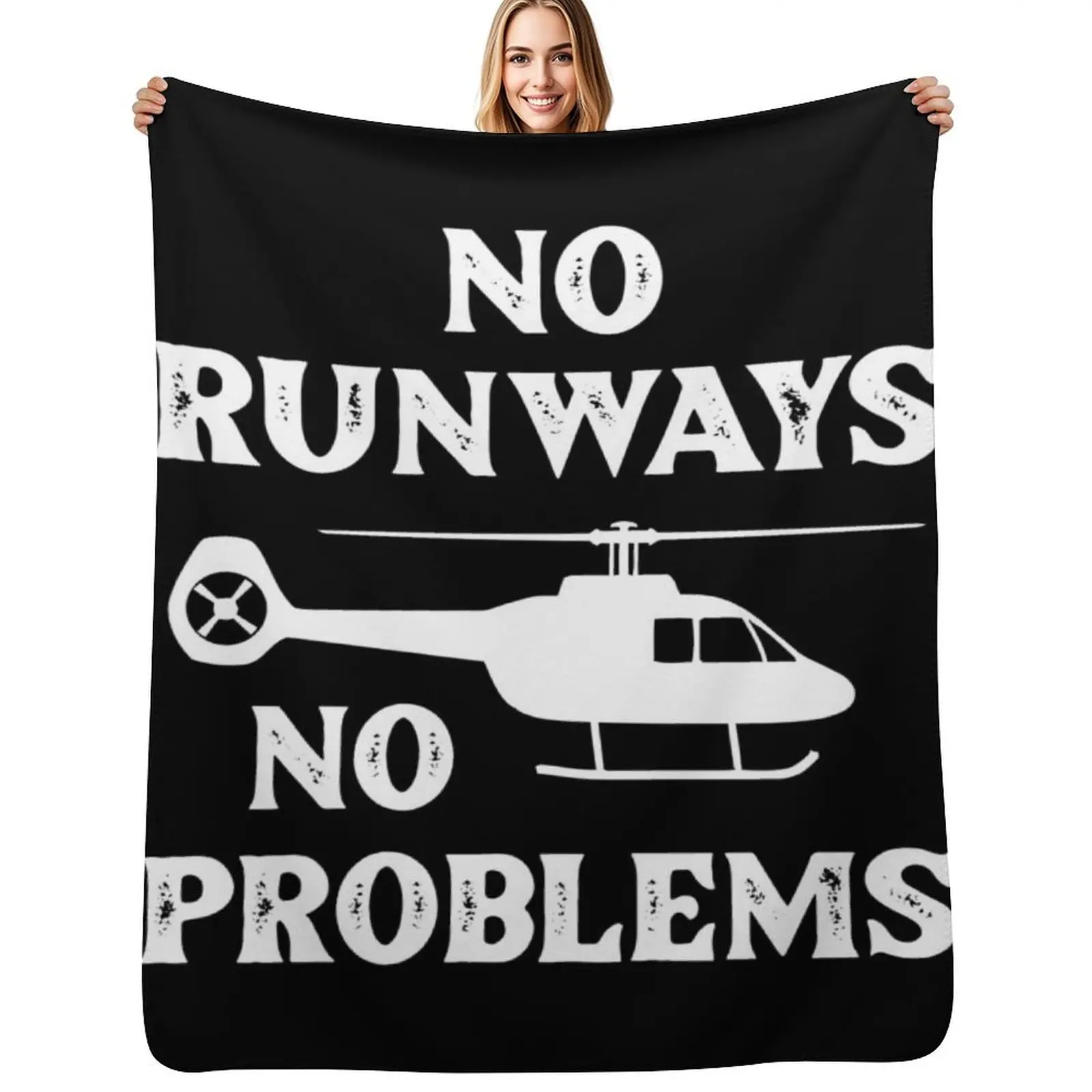 

Helicopter Rotorcraft Aviation Throw Blanket Cozy Microfiber Throw Blanket for Home Bedroom