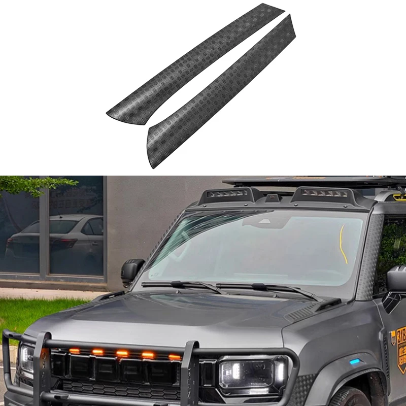 Car Front A-pillar Scratch Plate Fit for JETOUR Traveler T2 2023-2024 High Quality Challenger Kit Modified Easy Installation