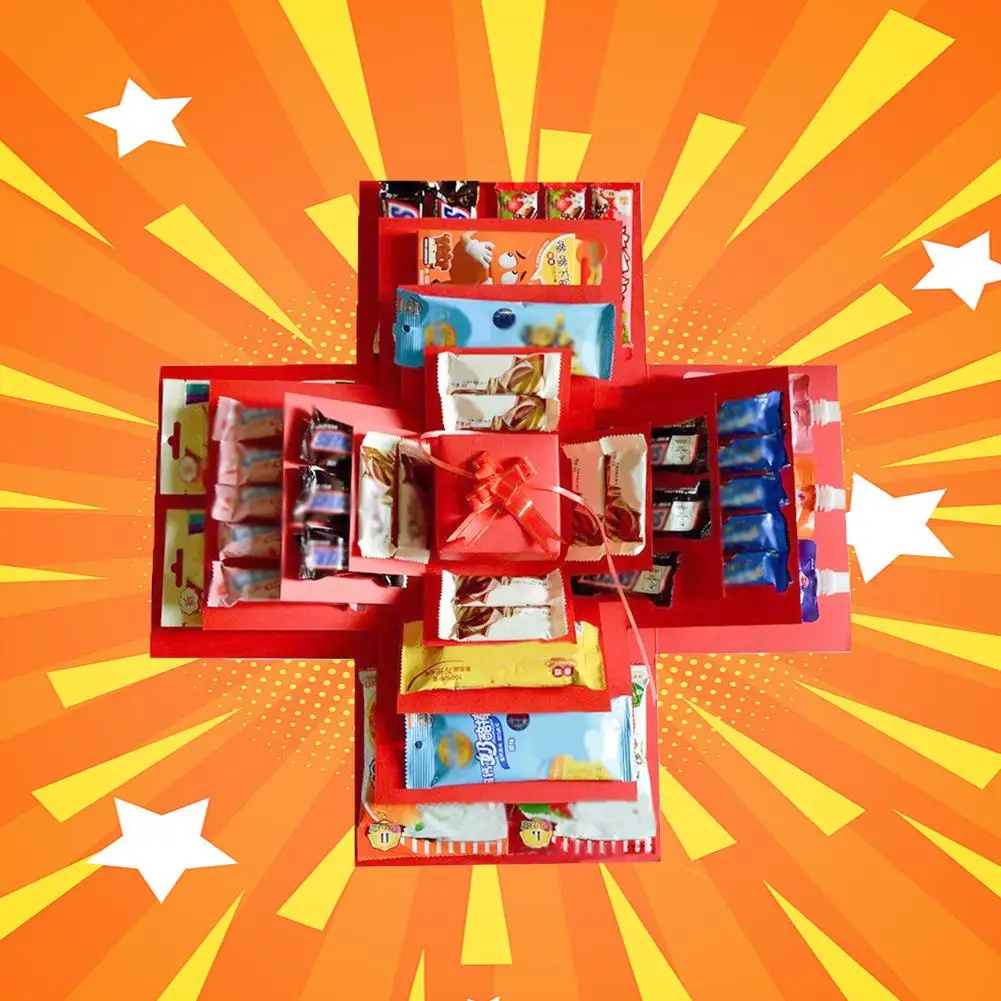 5-lagige kreative Explosions-Geschenkbox zum Selbermachen, kreieren Sie verschiedene Geschenke selbst. Mysteriöses, selbstgemachtes Geschenk zum Geburtstag, Weihnachten – Detail 4