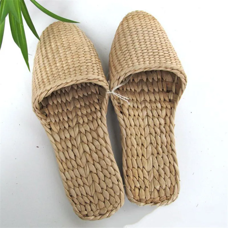 2023 New Products Hand-woven Straw Sandals Men and Women Couples Indoor Home Creative Stage Hotel Environmental Protection