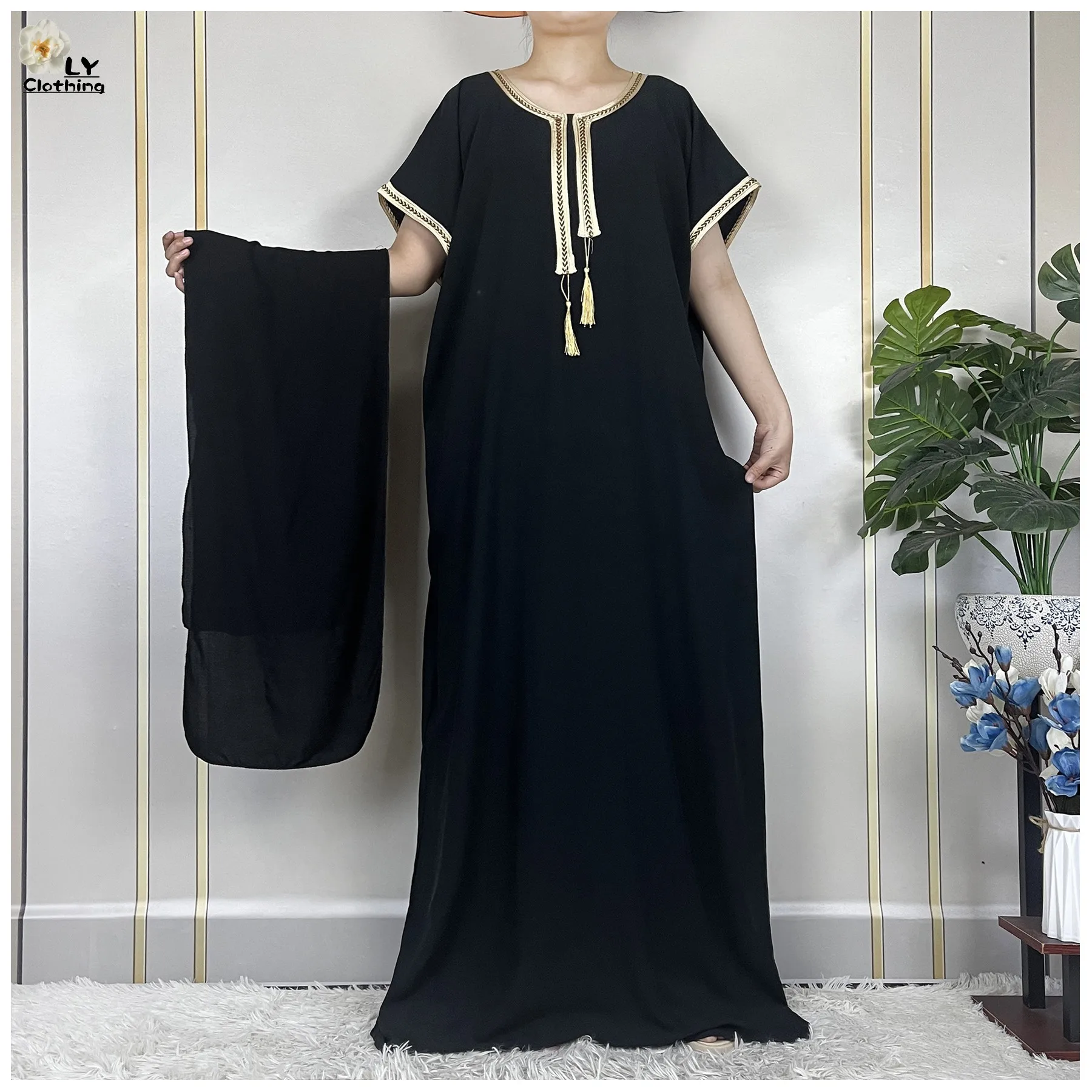 New Summer Kaftan Abaya 2023 African Dresses for Women Traditional Clothing Islam Prayer Attire Turkey Muslim Loose Robe Ramadan