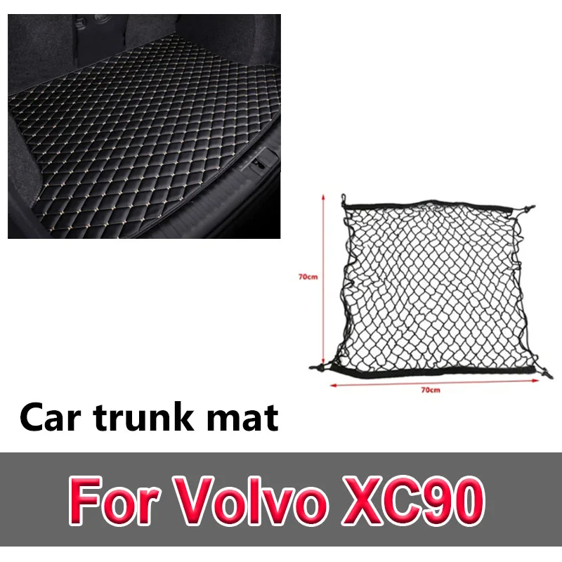 Car trunk mat for Volvo XC90 Seven seats 2016 2017 2018 2019 2020 2021 2022 Cargo Liner Carpet Interior Parts Accessories Cover