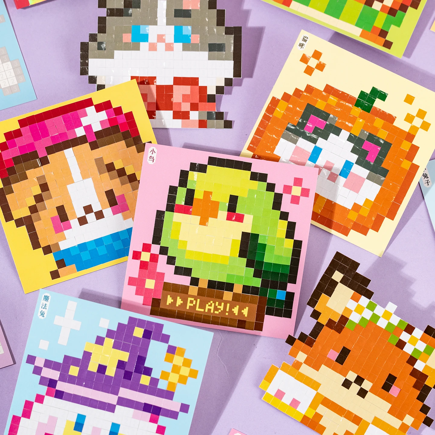 4 نمط 24 قطعة/الحقيبة بكسل قصة حبة مشهد ملصق كتاب كتيب المواد ملصقات DIY إطار صور سجل القصاصات دفتر كوب الكمبيوتر المحمول