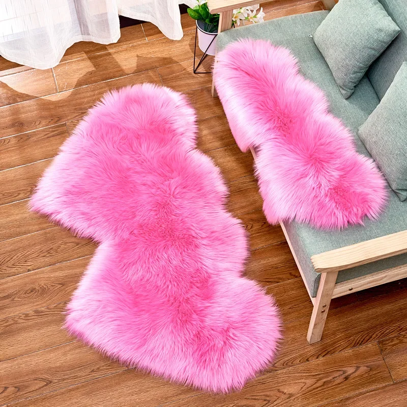 Fluffy Rug Fur Carpets for Living Room Home Decor Bedroom Kid Room Floor Mat Decoration Salon Thicker Pile Rug